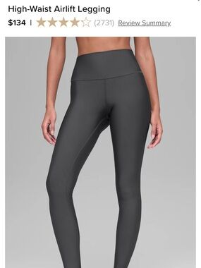 ALO Yoga High-Waist Airlift Legging — Charcoal